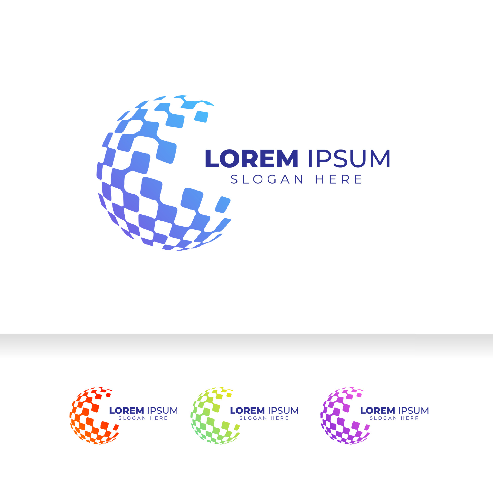 creative 3d globe logo design vector symbol icon. creative globe tech
