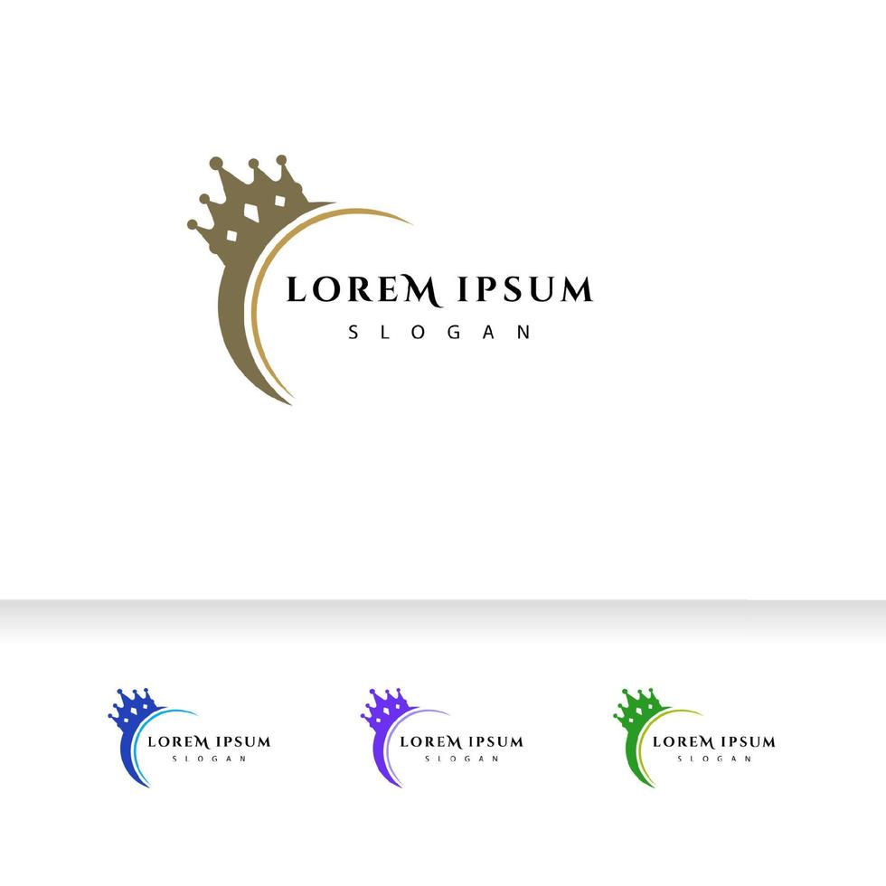 Creative crown logo vector template. linear crown icon vector design