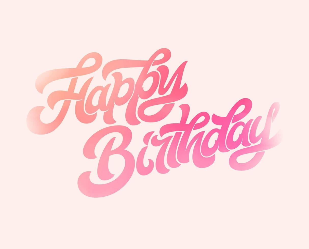 Brush Script Happy Birthday Stencil