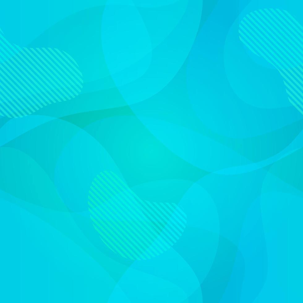 Colorful template background for postcard, wallpaper, textiles, apparel design. Seamless vector background with abstract waves. Vector illustration in blue and turquoise colors.