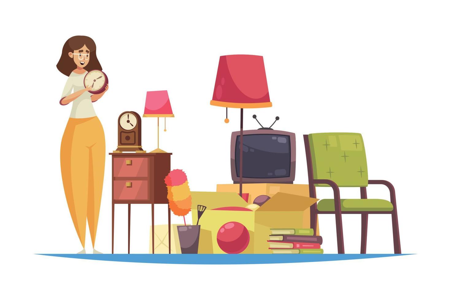 Garage Goods Sale Composition vector