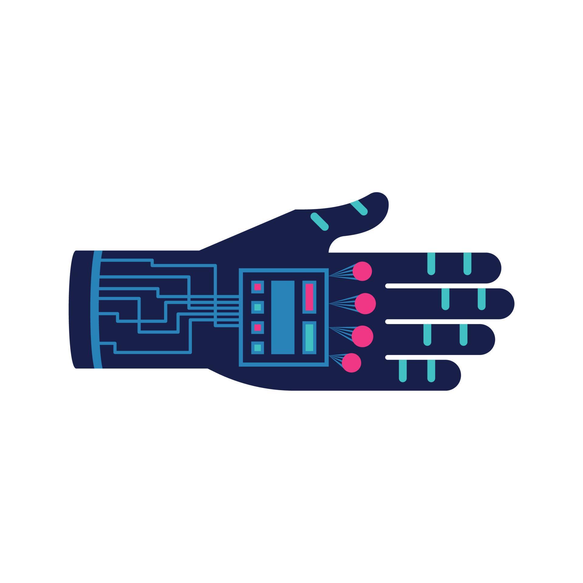 Artificial Hand Implants Composition 3632659 Vector Art at Vecteezy