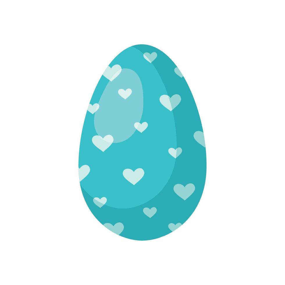 huevo con composición de corazones vector