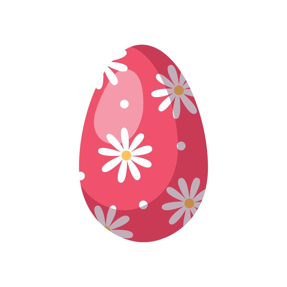 Red Floral Egg Composition vector