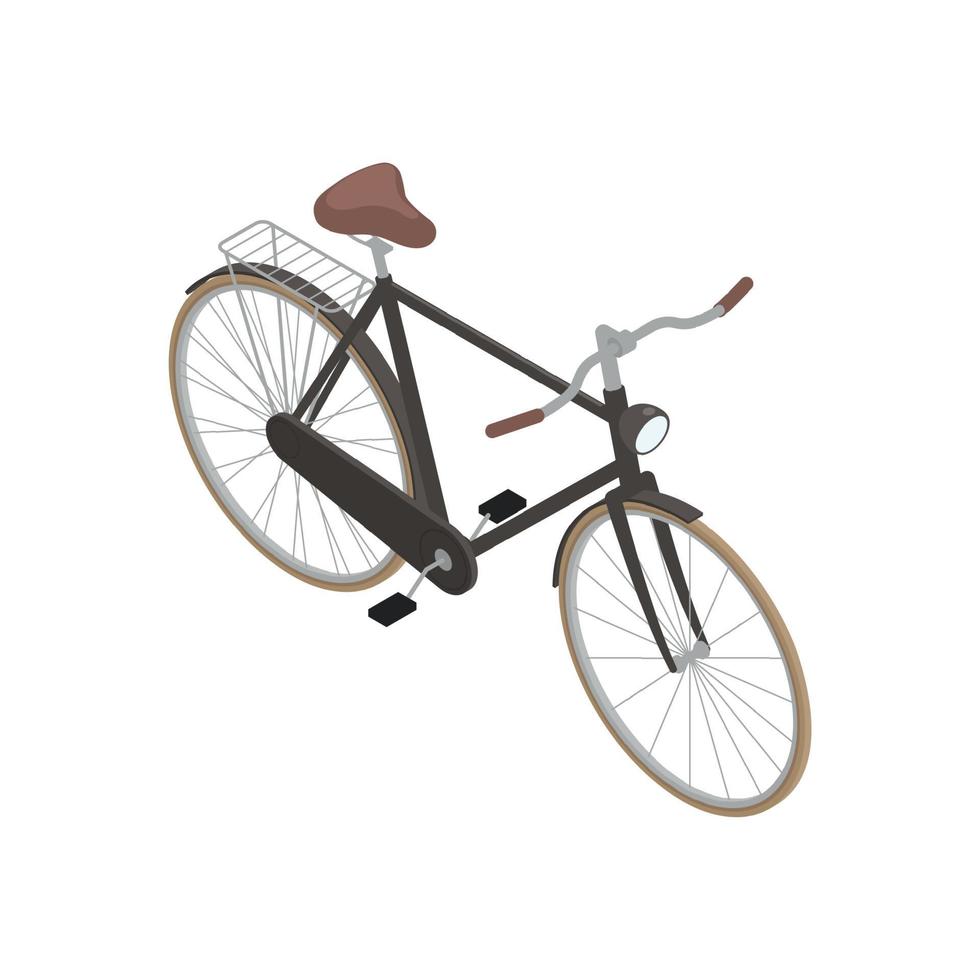Isometric Classic Bicycle Composition vector