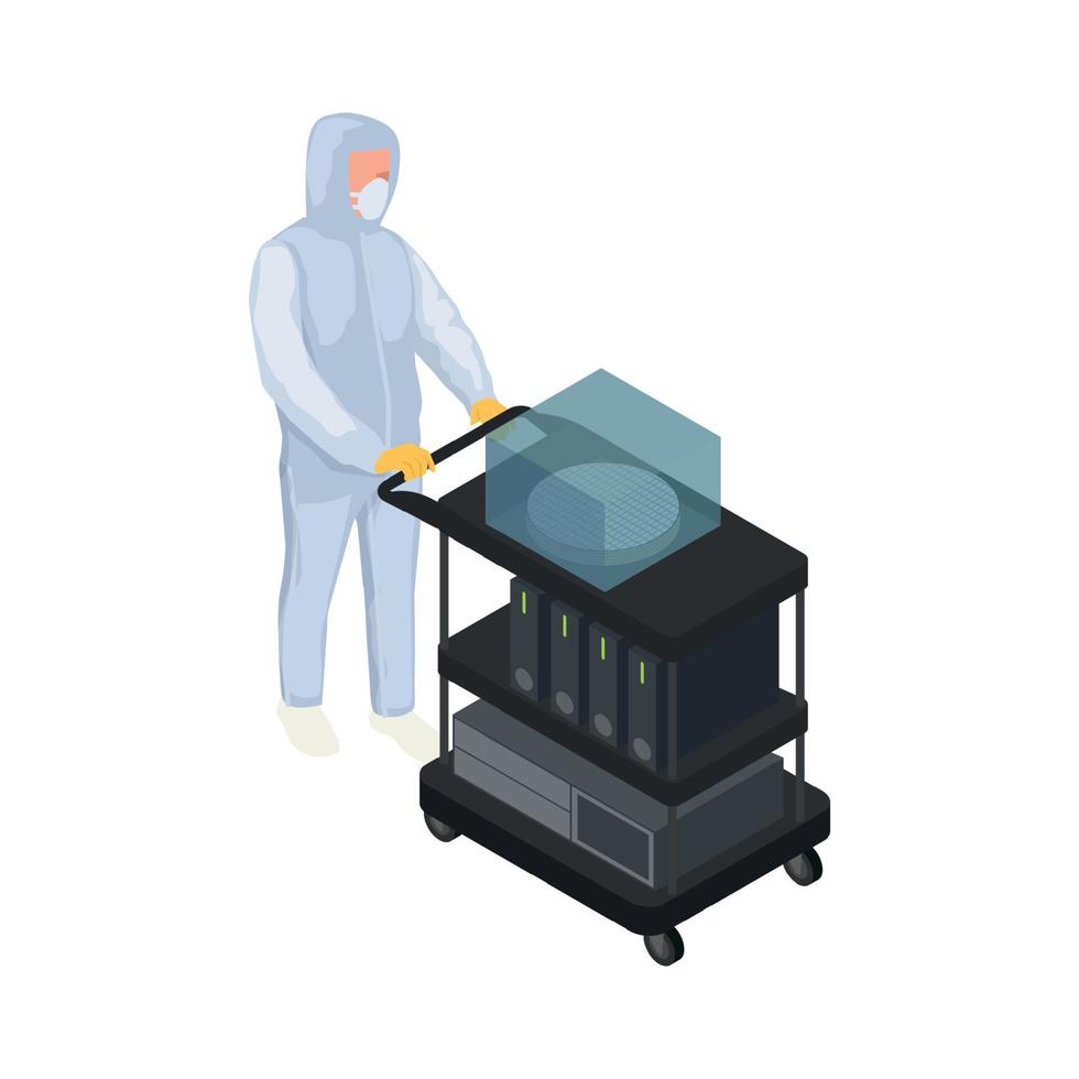 Chip Laboratory Worker Composition vector