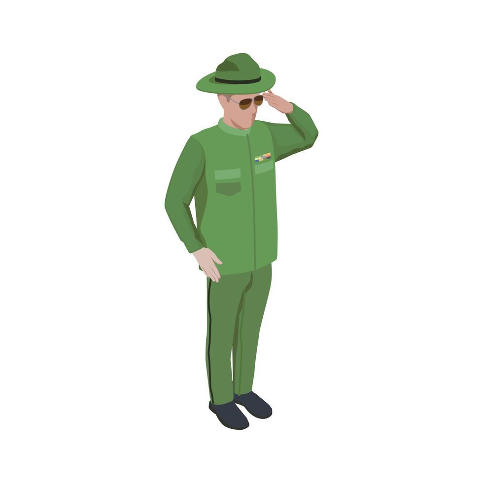 Army Man Salute Composition vector