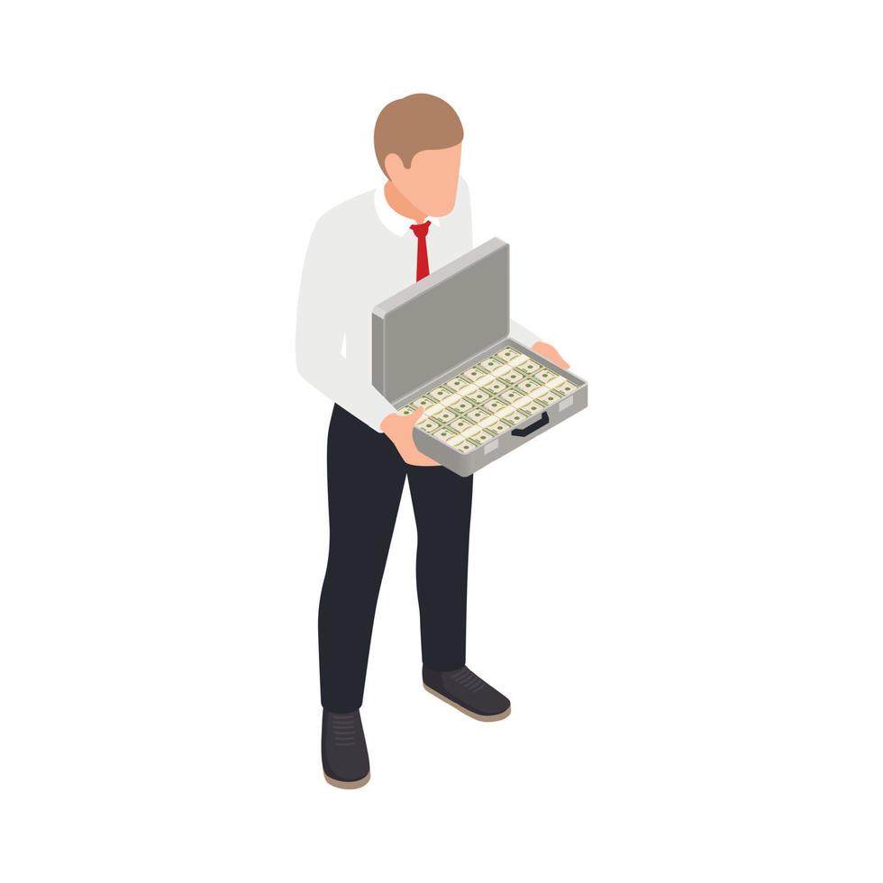Man Money Case Composition vector