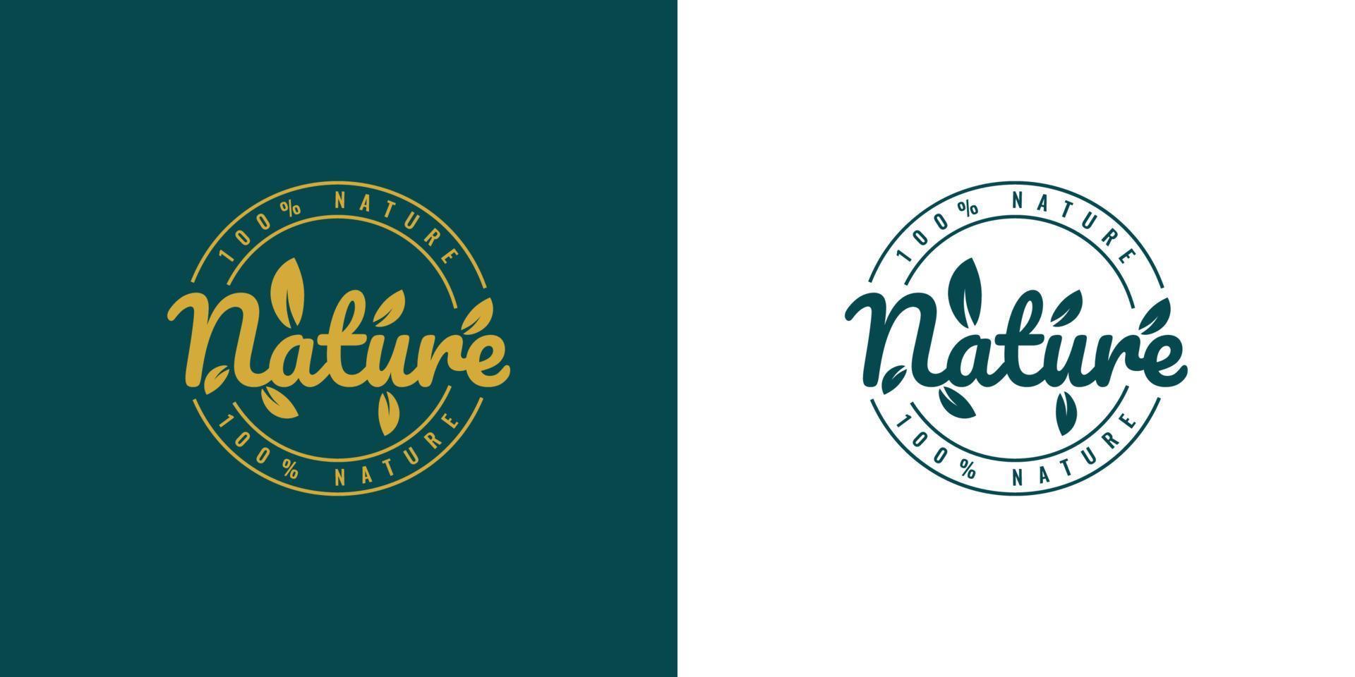 Nature logo illustration template design vector