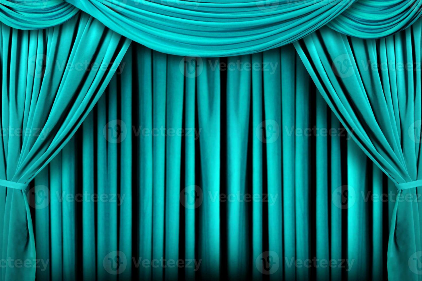 Abstract Teal Theatre Stage Drape Background photo