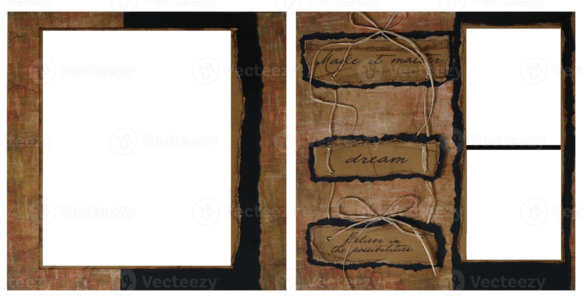 Vintage Scrapbook Frame Template 3636878 Stock Photo at Vecteezy