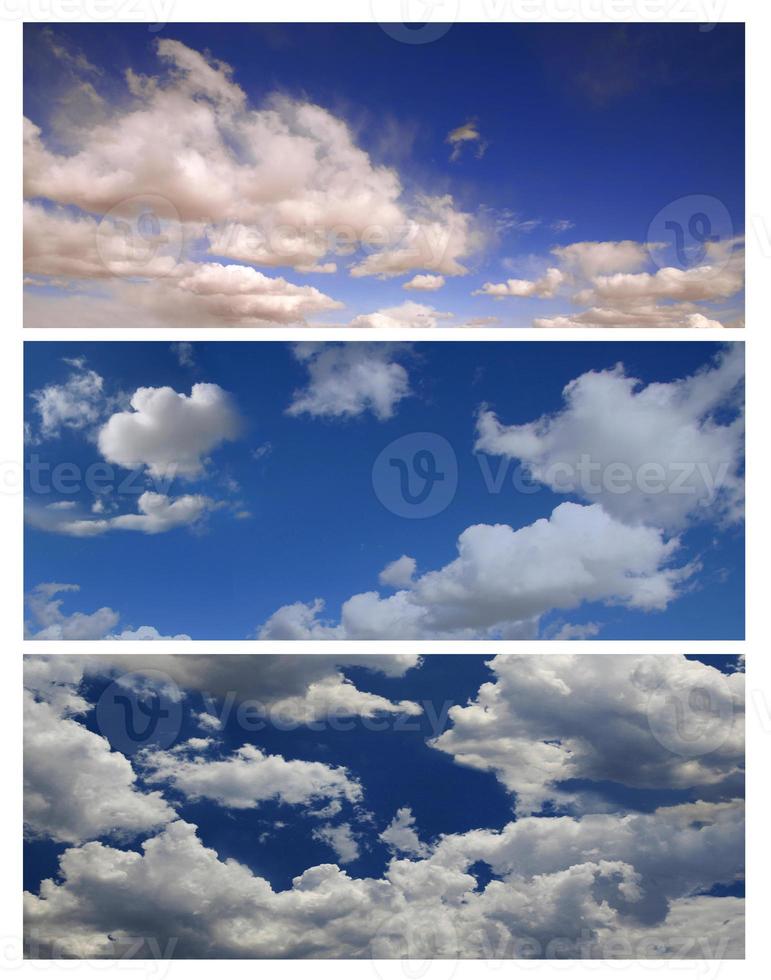 múltiples nubes para editar paisajes o pancartas foto