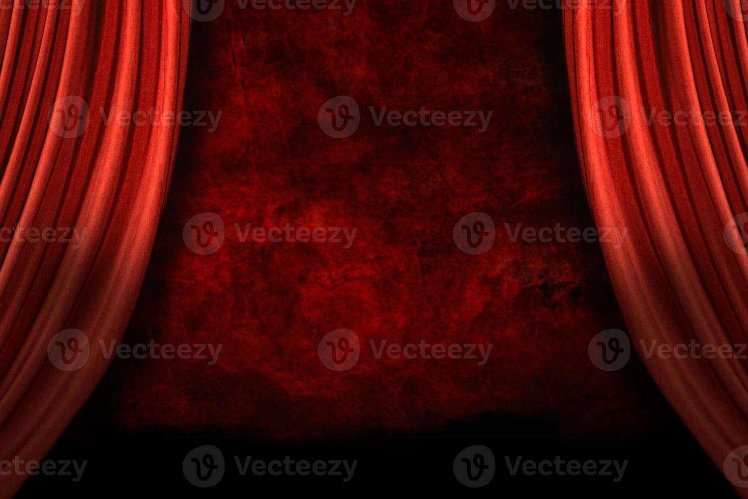 Stage Drapes With Grunge Background photo