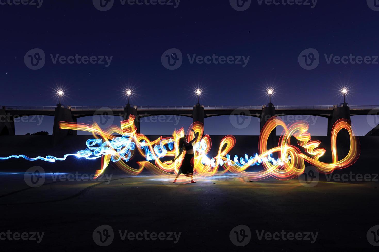 Long Exposure Light Painted Imagery With Color photo