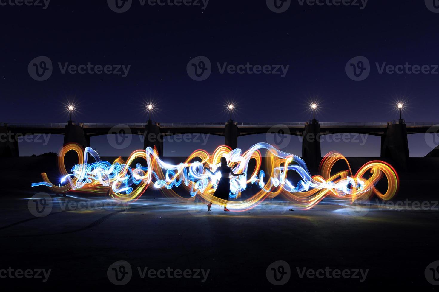 Long Exposure Light Painted Imagery With Color photo