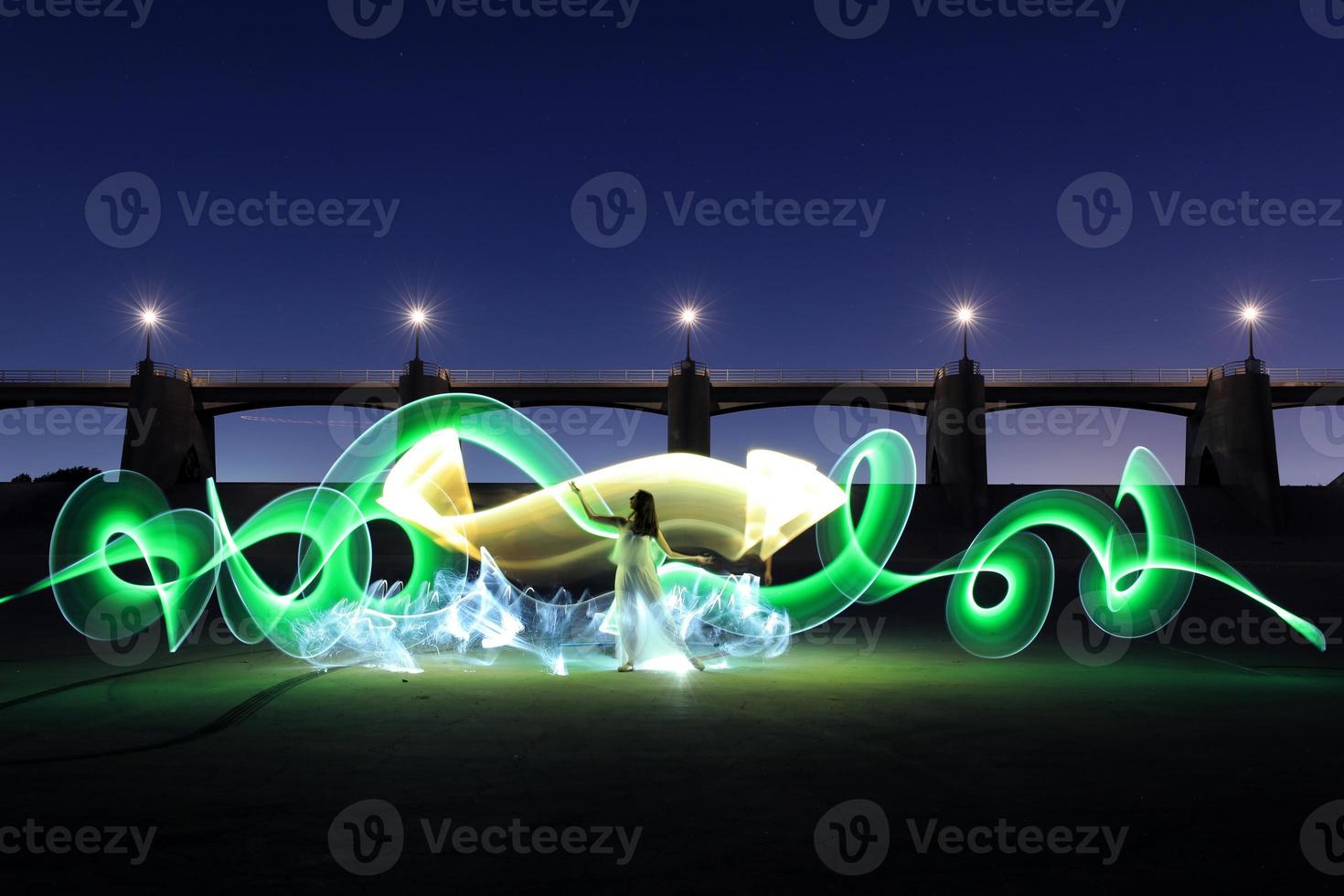 Long Exposure Light Painted Imagery With Color photo