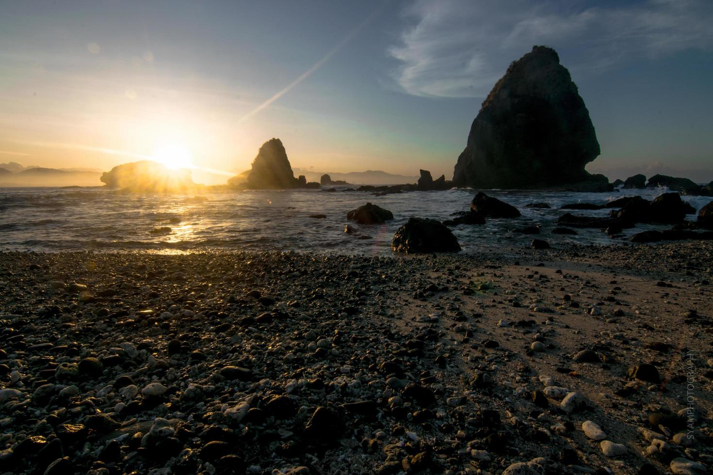 Summer,Morning view on a beautiful beach photo