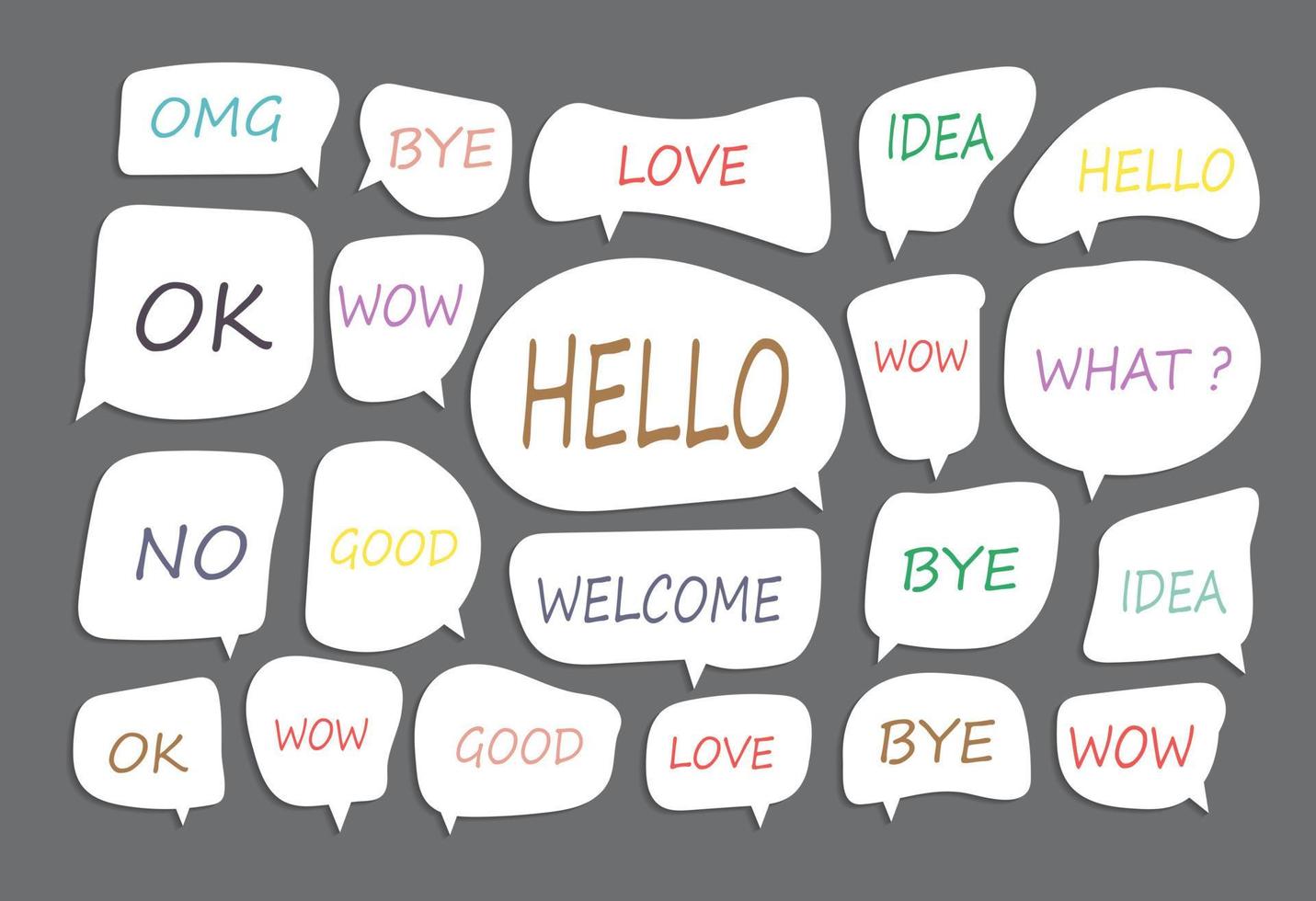speech bubble cut paper design template. Vector illustration for your business