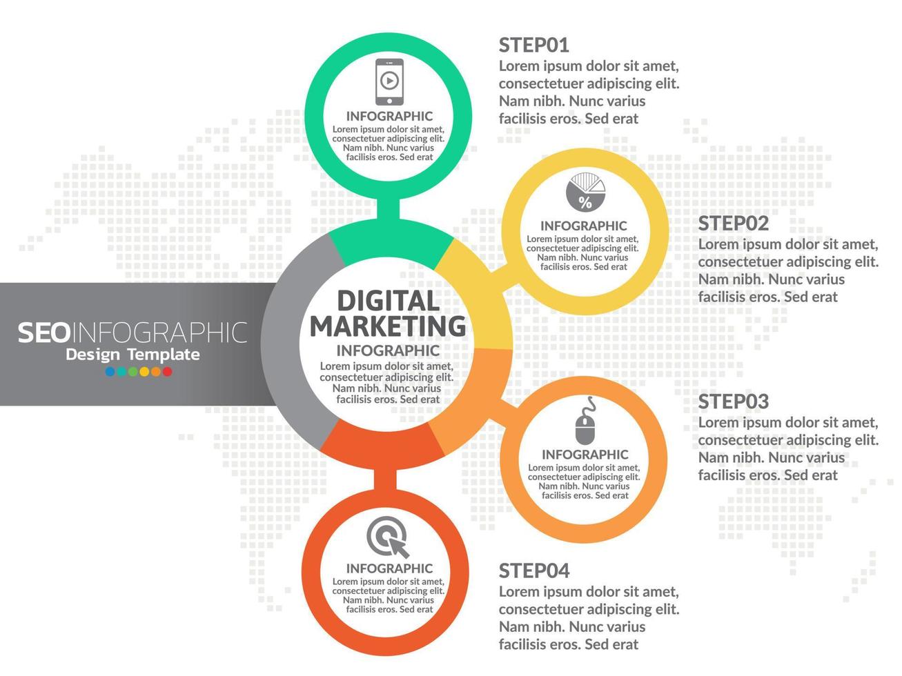 Business data visualization. Process chart. vector