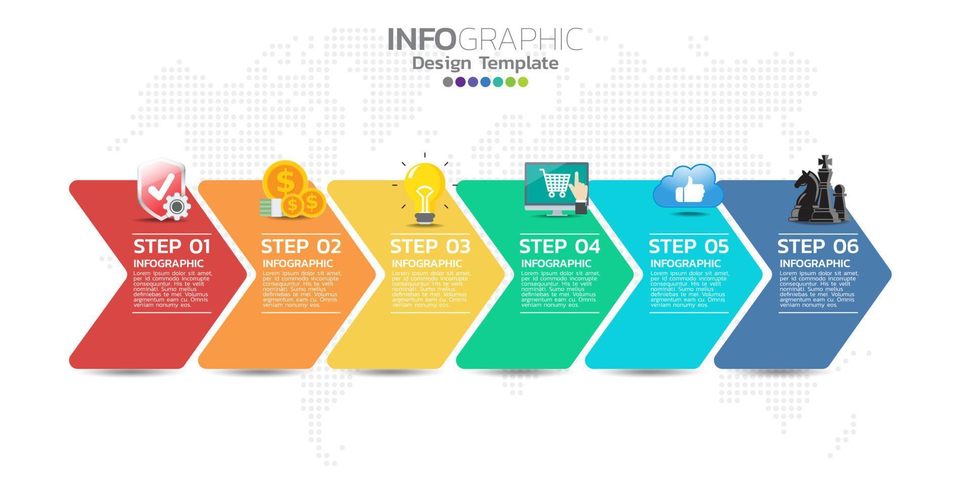 Business data visualization. Process chart. vector