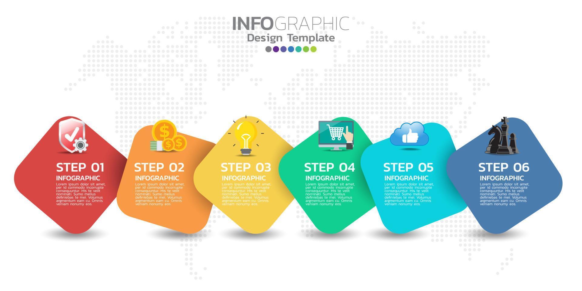 Business data visualization. Process chart. vector