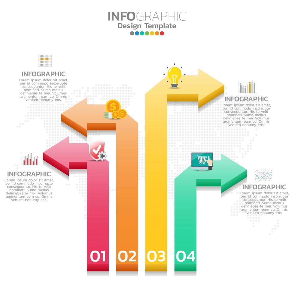 Business data visualization. Process chart. vector