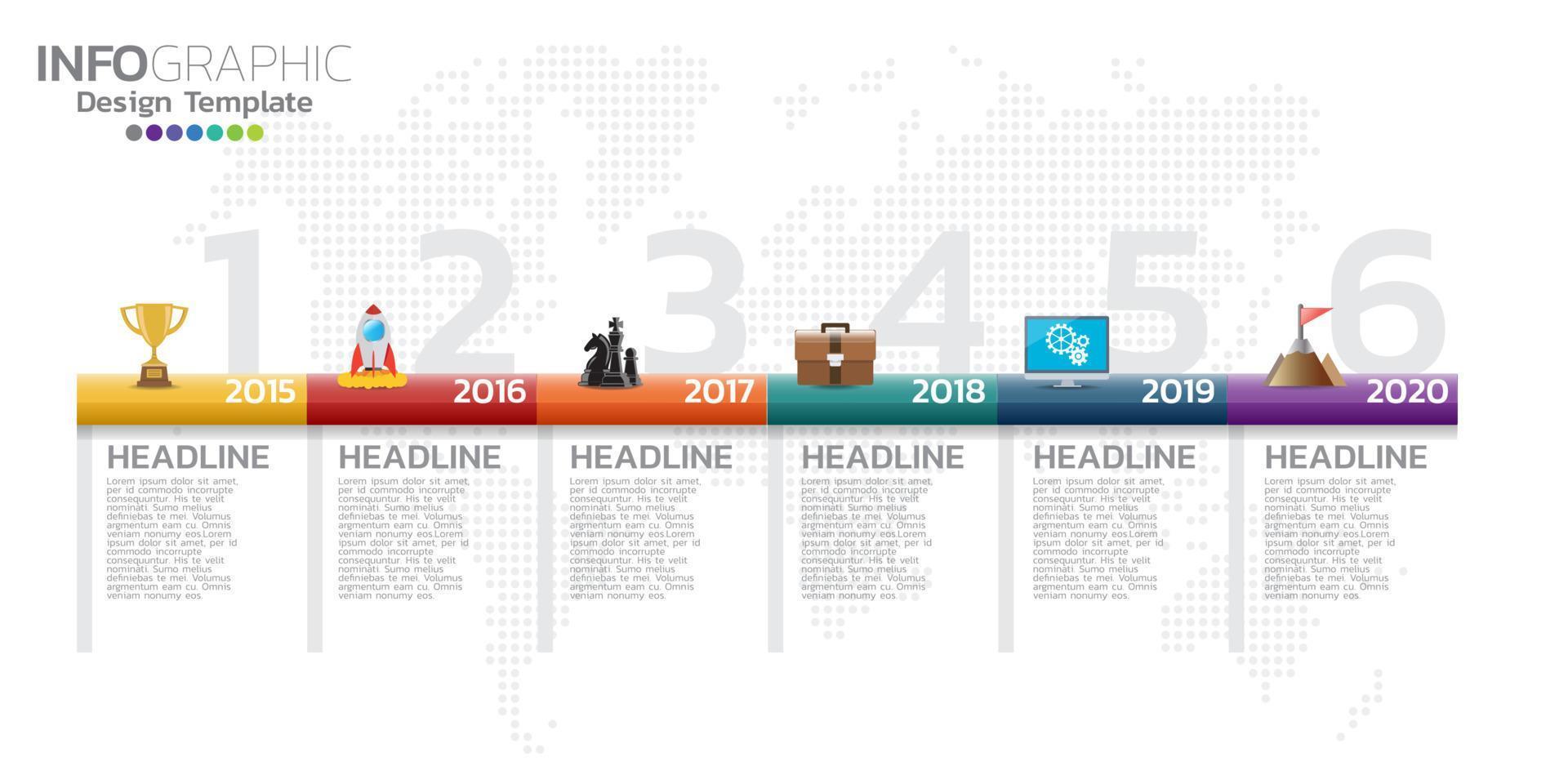 Business data visualization. Process chart. vector
