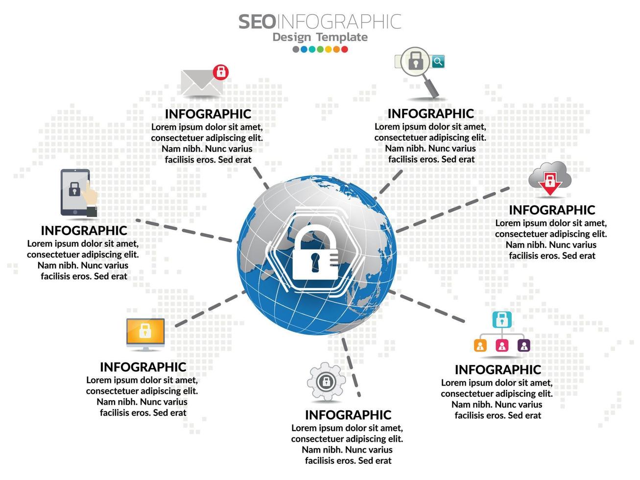 Business data visualization. Process chart. vector