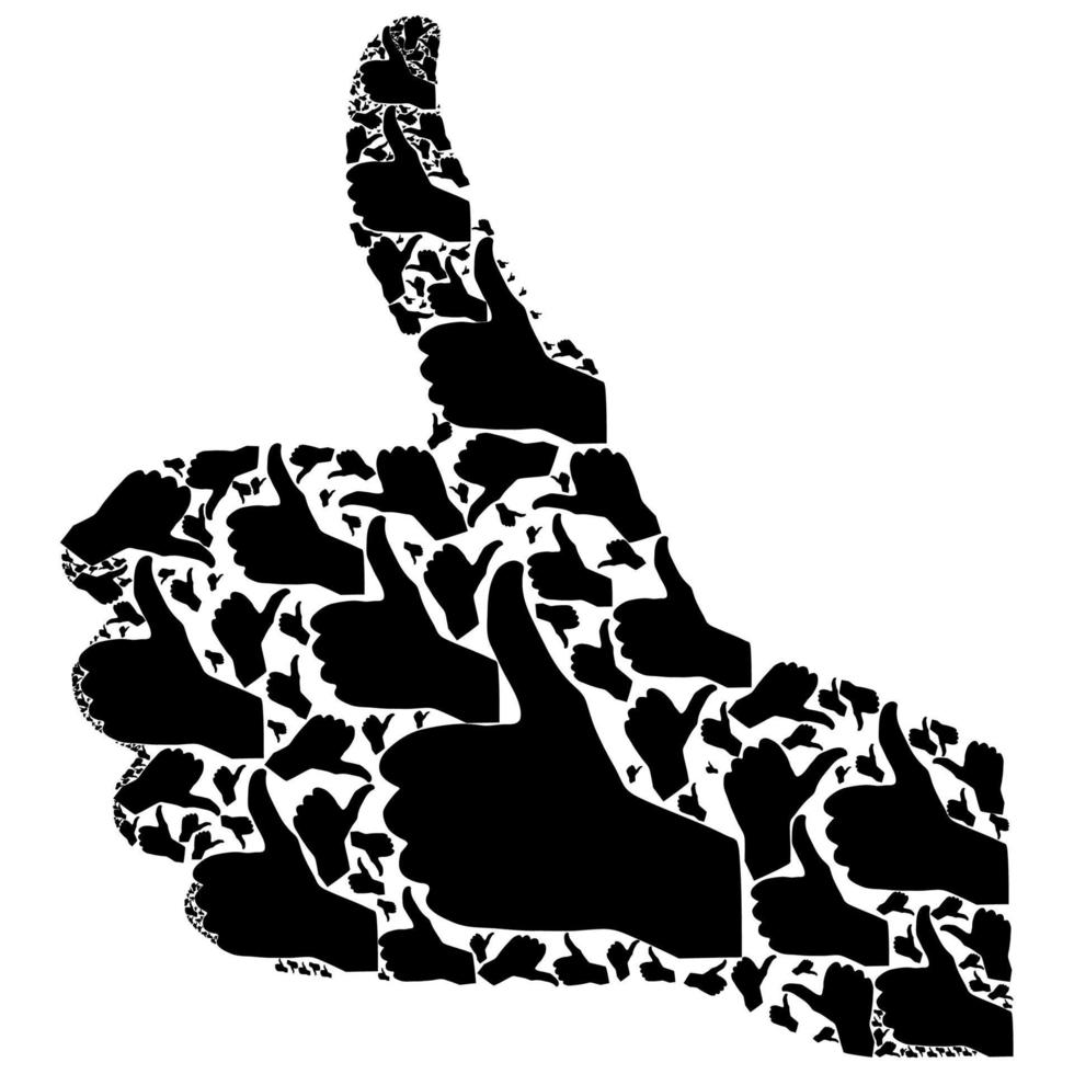 Hand signal on white. vector illustration. EPS 10.