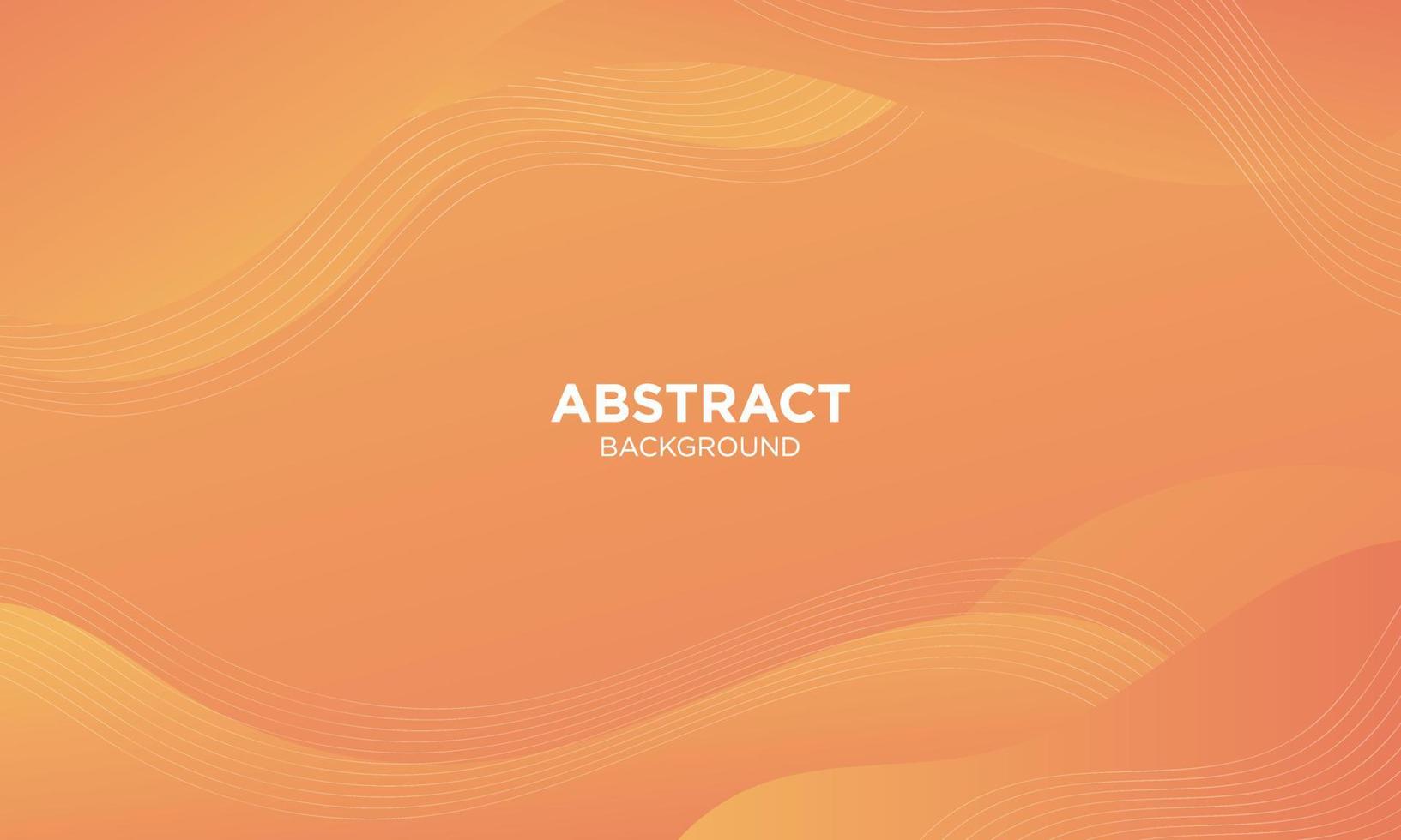 Abstract Orange Fluid Wave Background vector