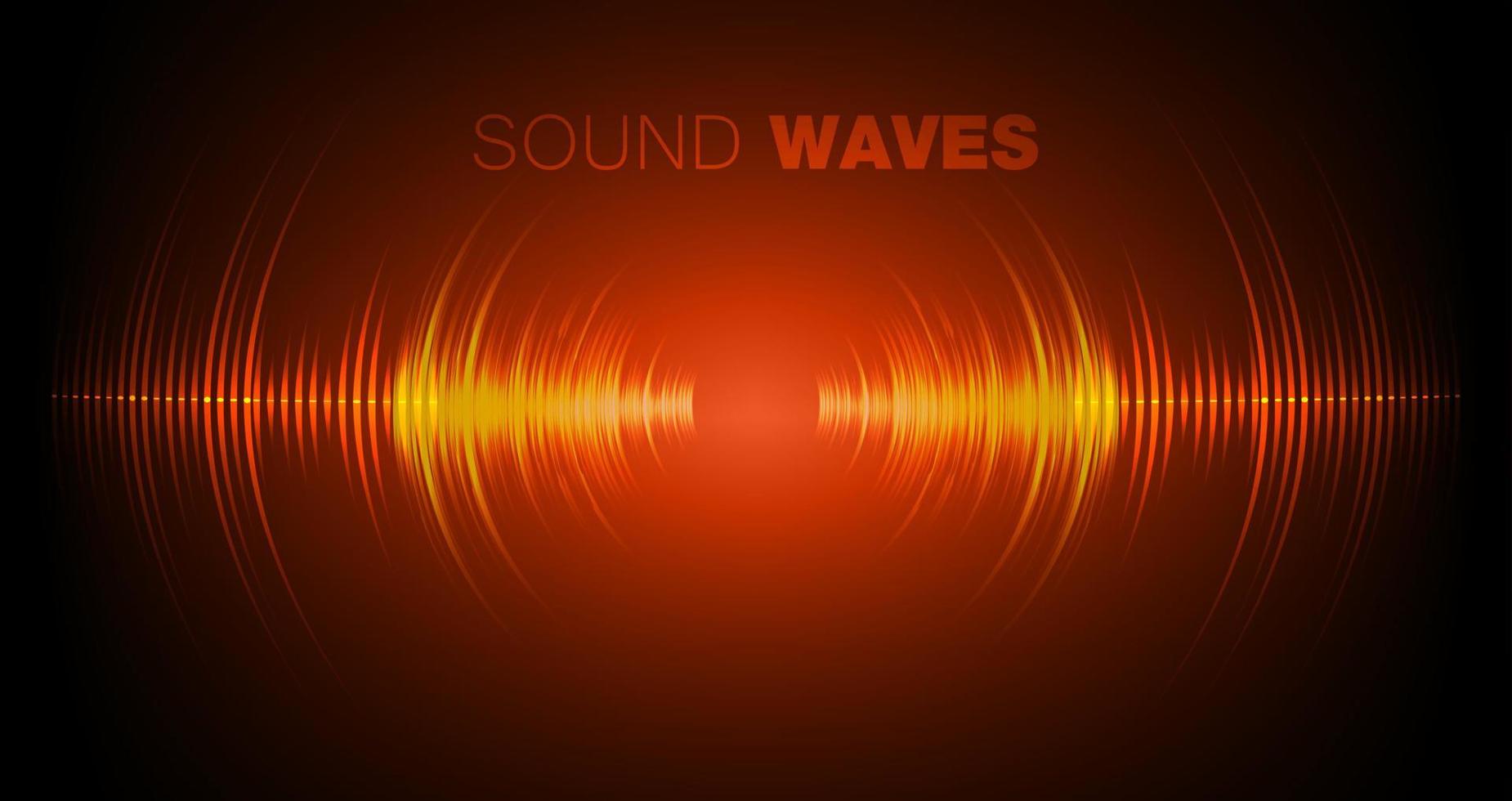 Sound waves oscillating dark light vector