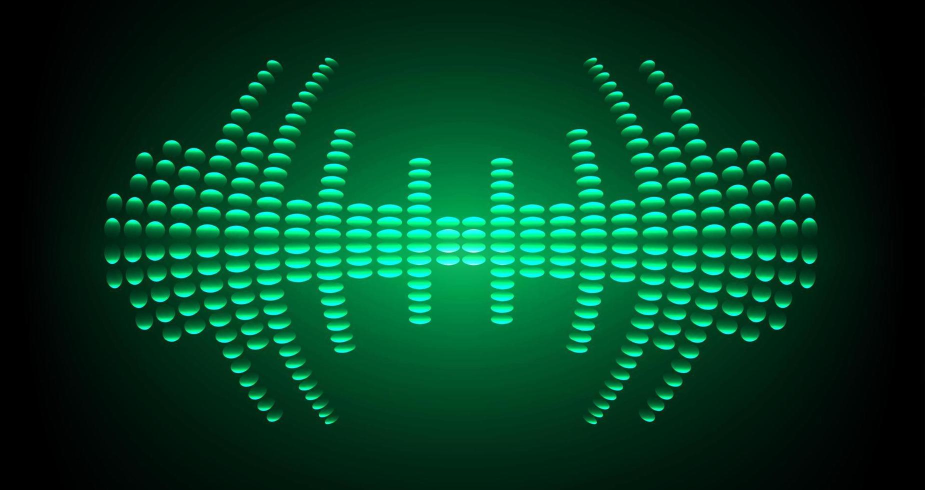 Sound waves oscillating dark light vector