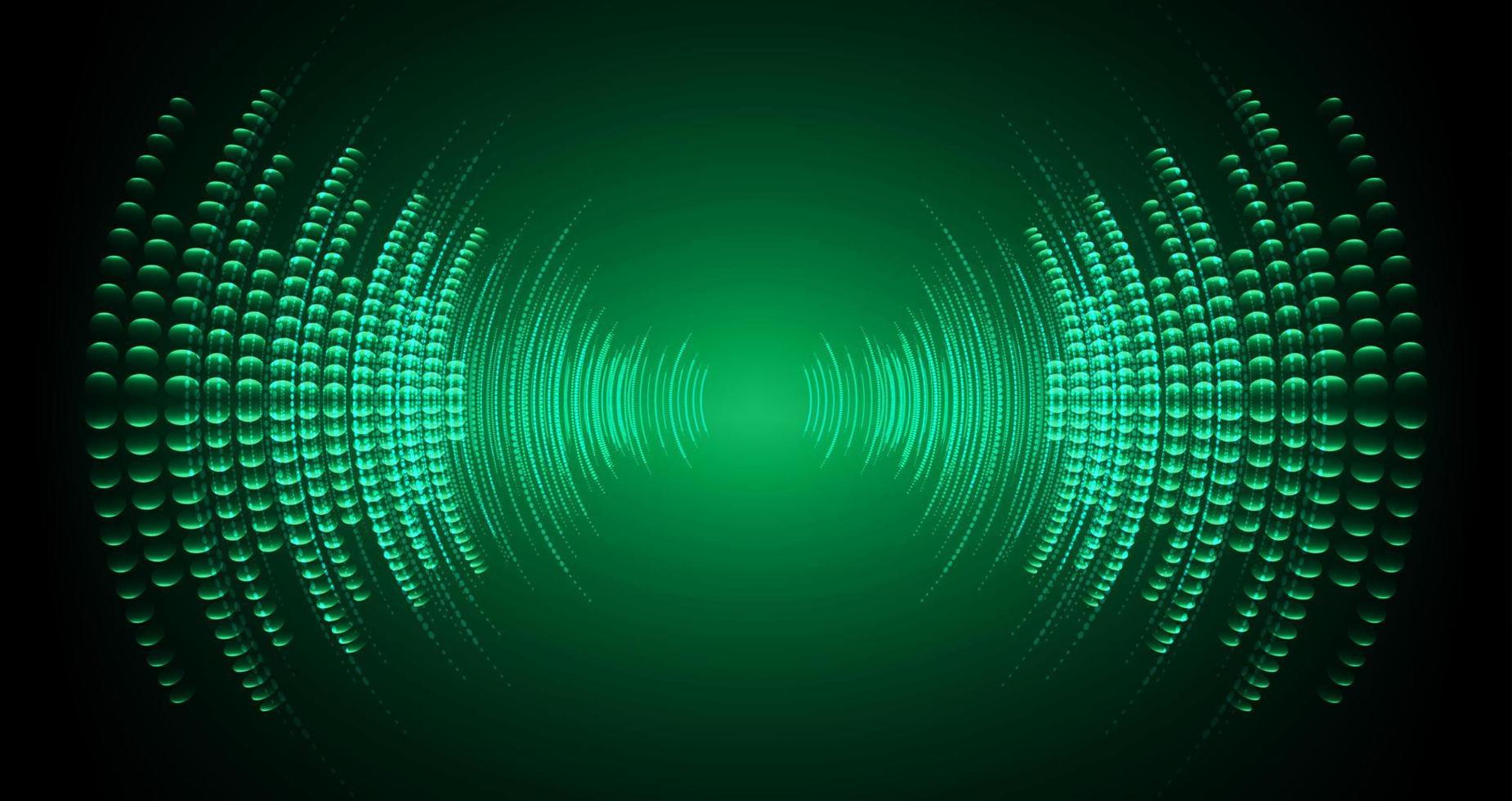 Sound waves oscillating dark light vector