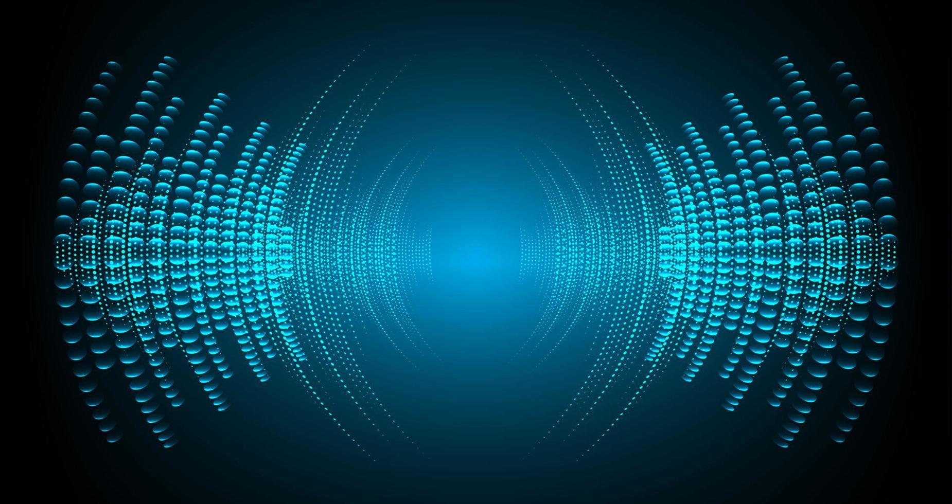 Sound waves oscillating dark light vector