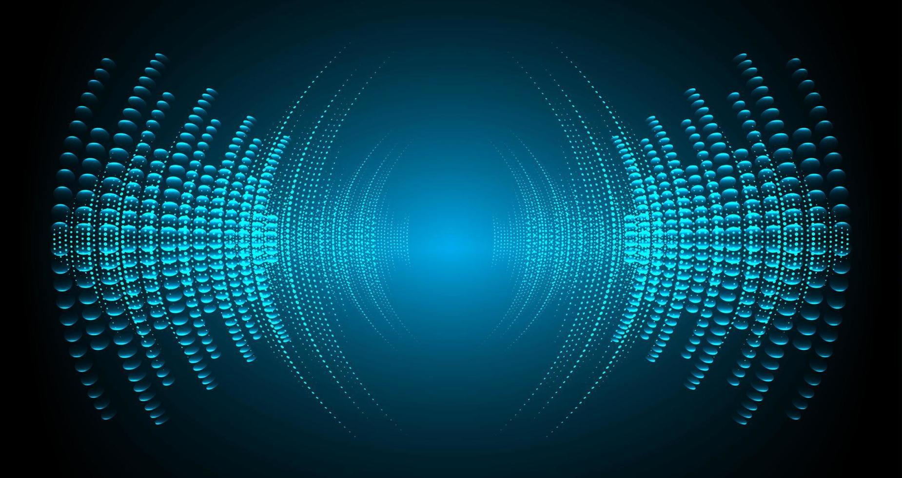 ondas de sonido oscilando luz oscura vector