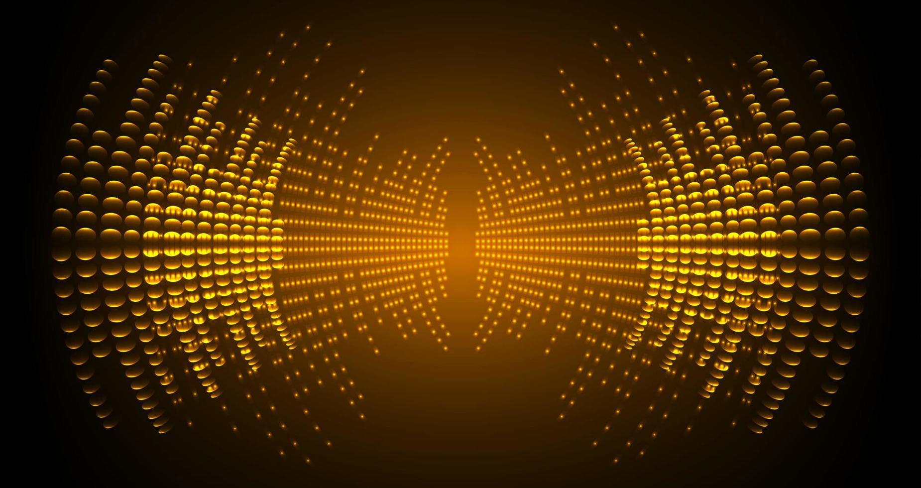Sound waves oscillating dark light vector