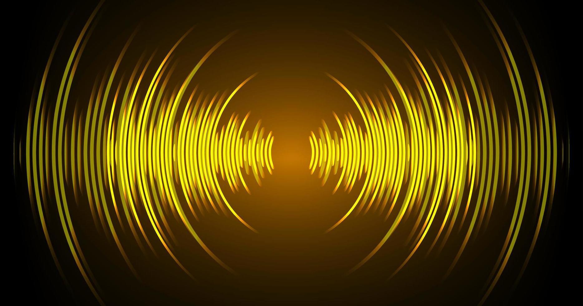 ondas de sonido oscilando luz oscura vector