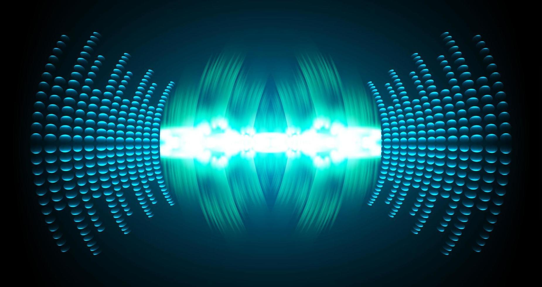 Sound waves oscillating dark light vector
