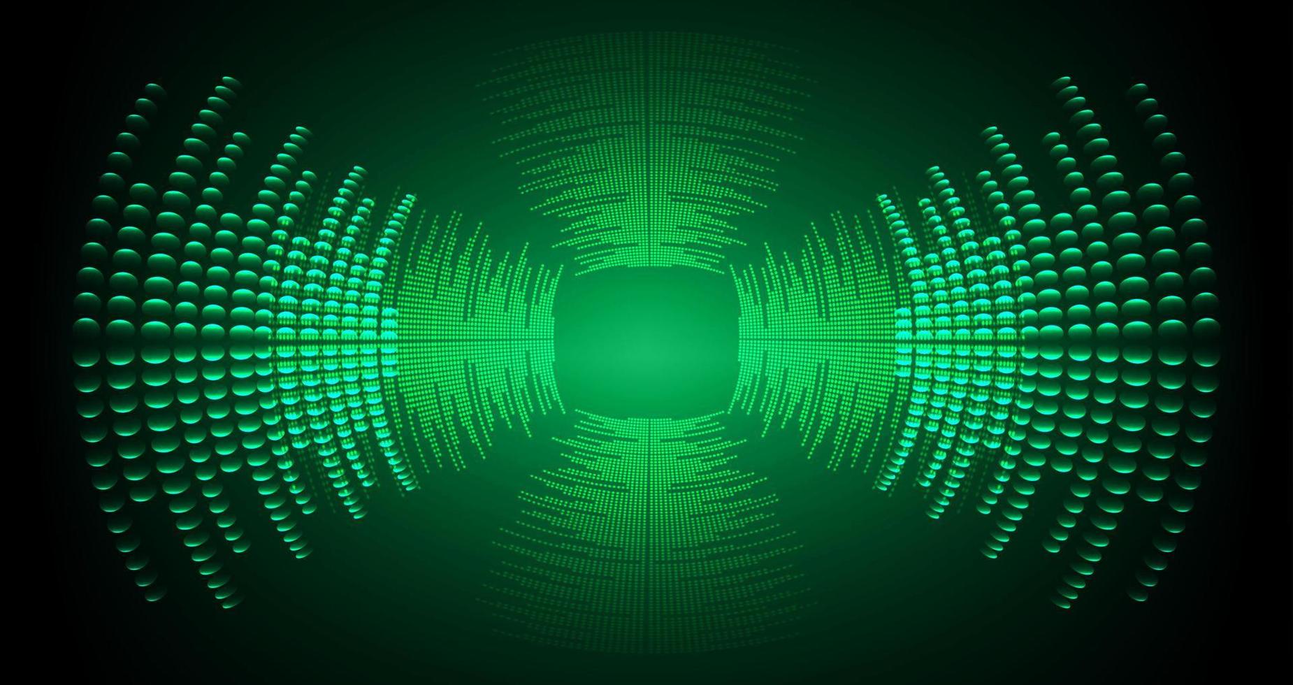 Sound waves oscillating dark light vector