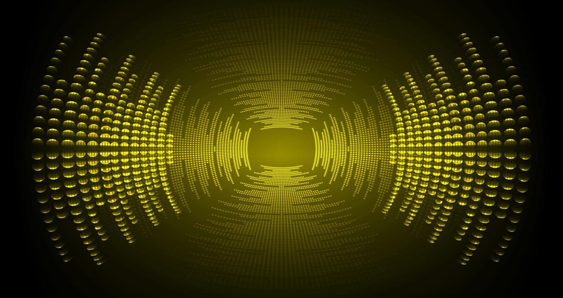 Sound waves oscillating dark light vector
