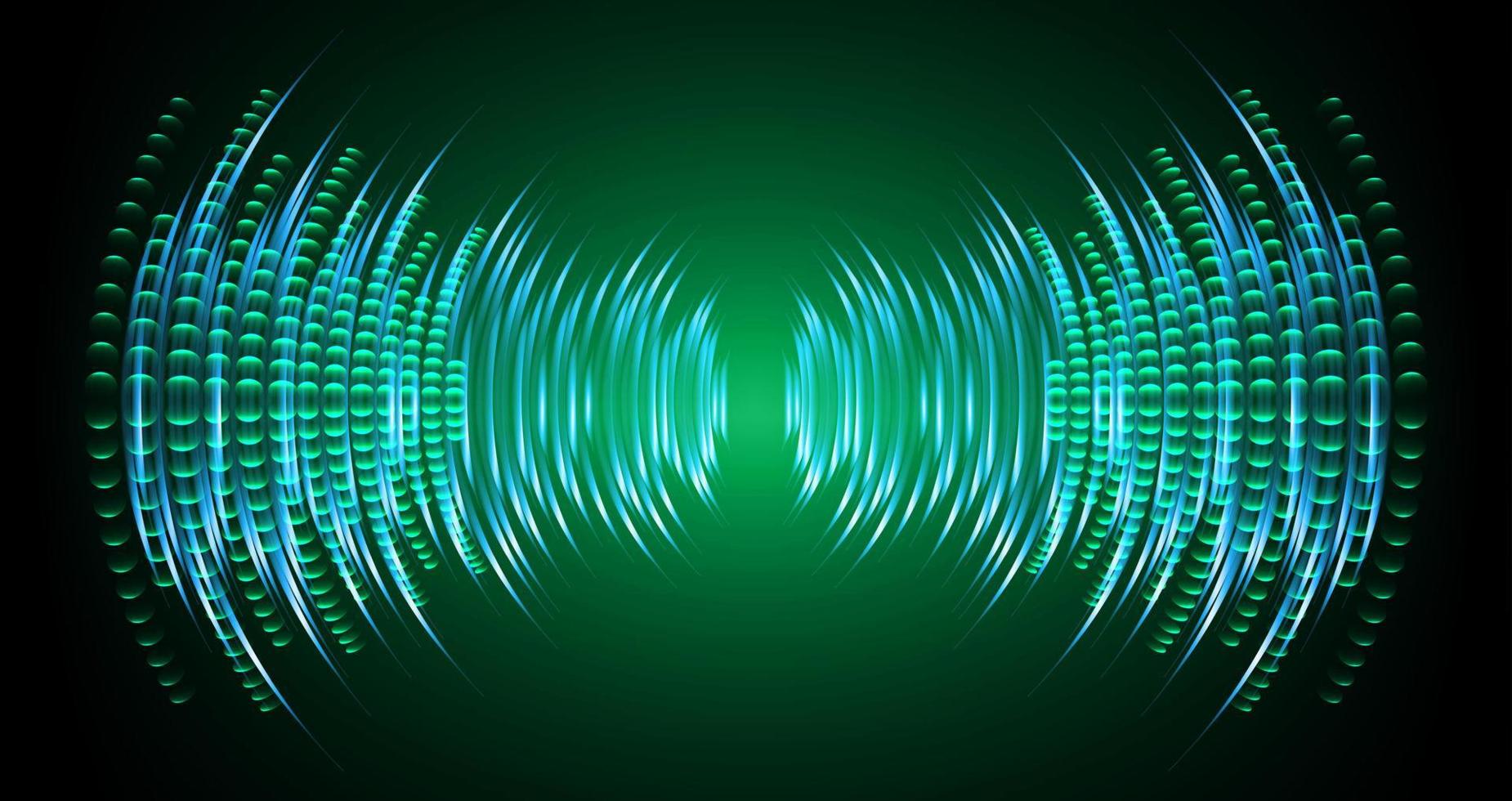 Sound waves oscillating dark light vector