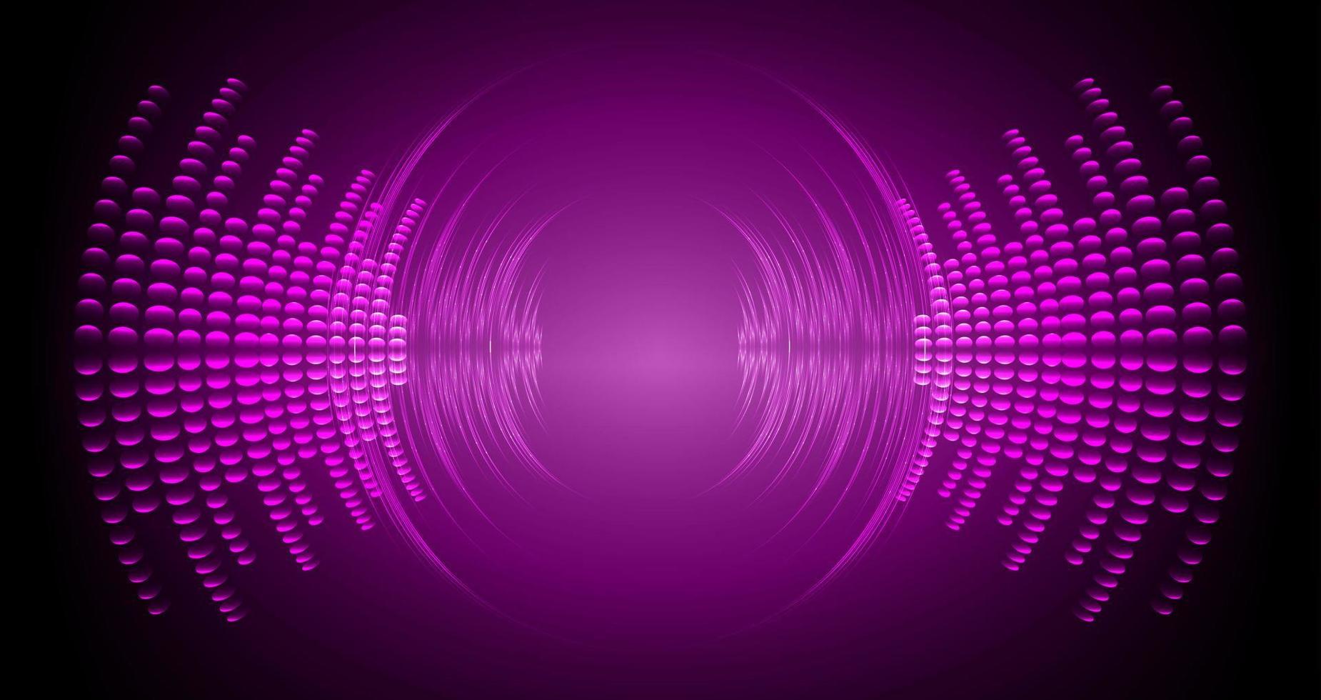 Sound waves oscillating dark light vector