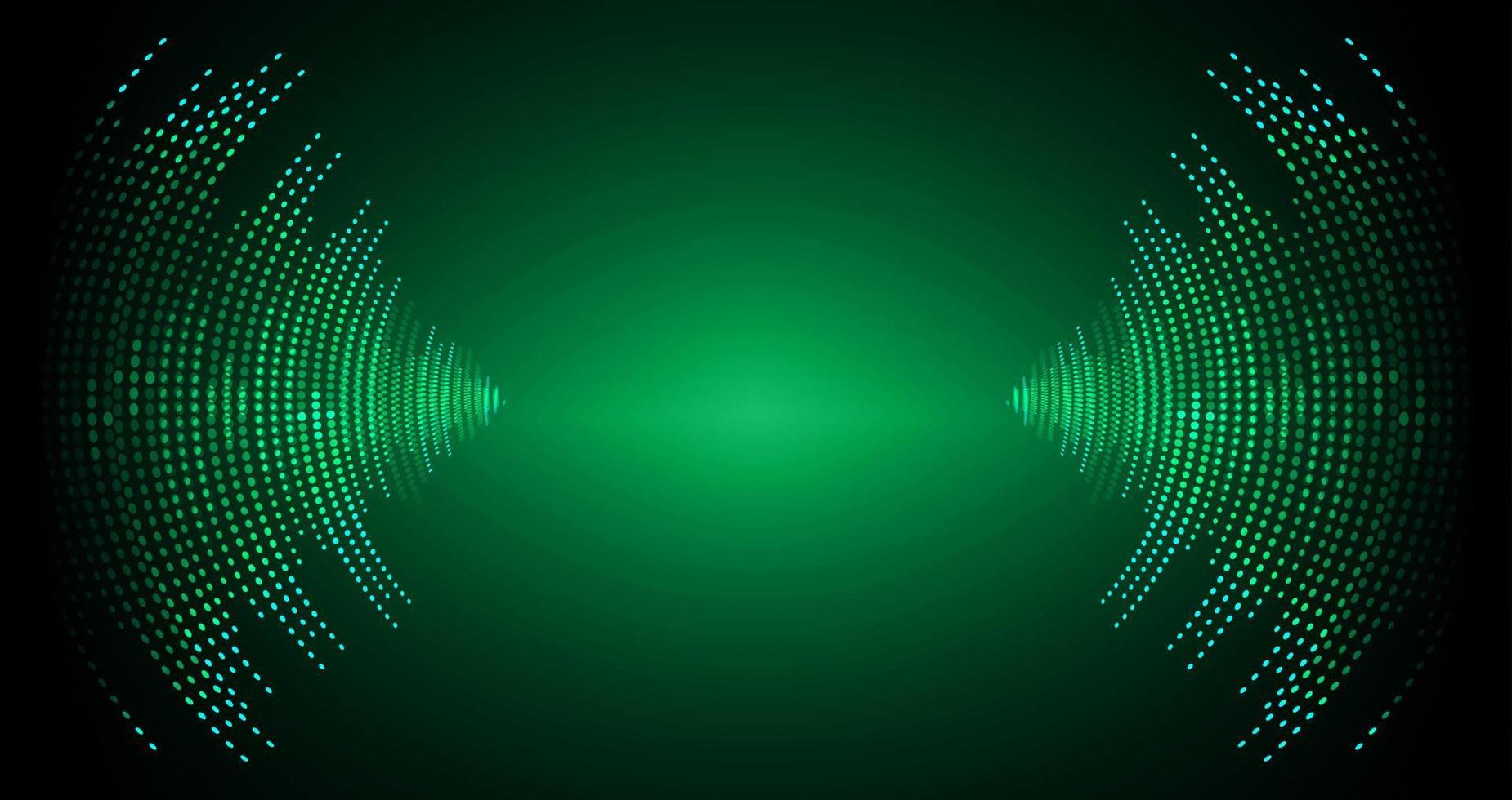 Sound waves oscillating dark light vector