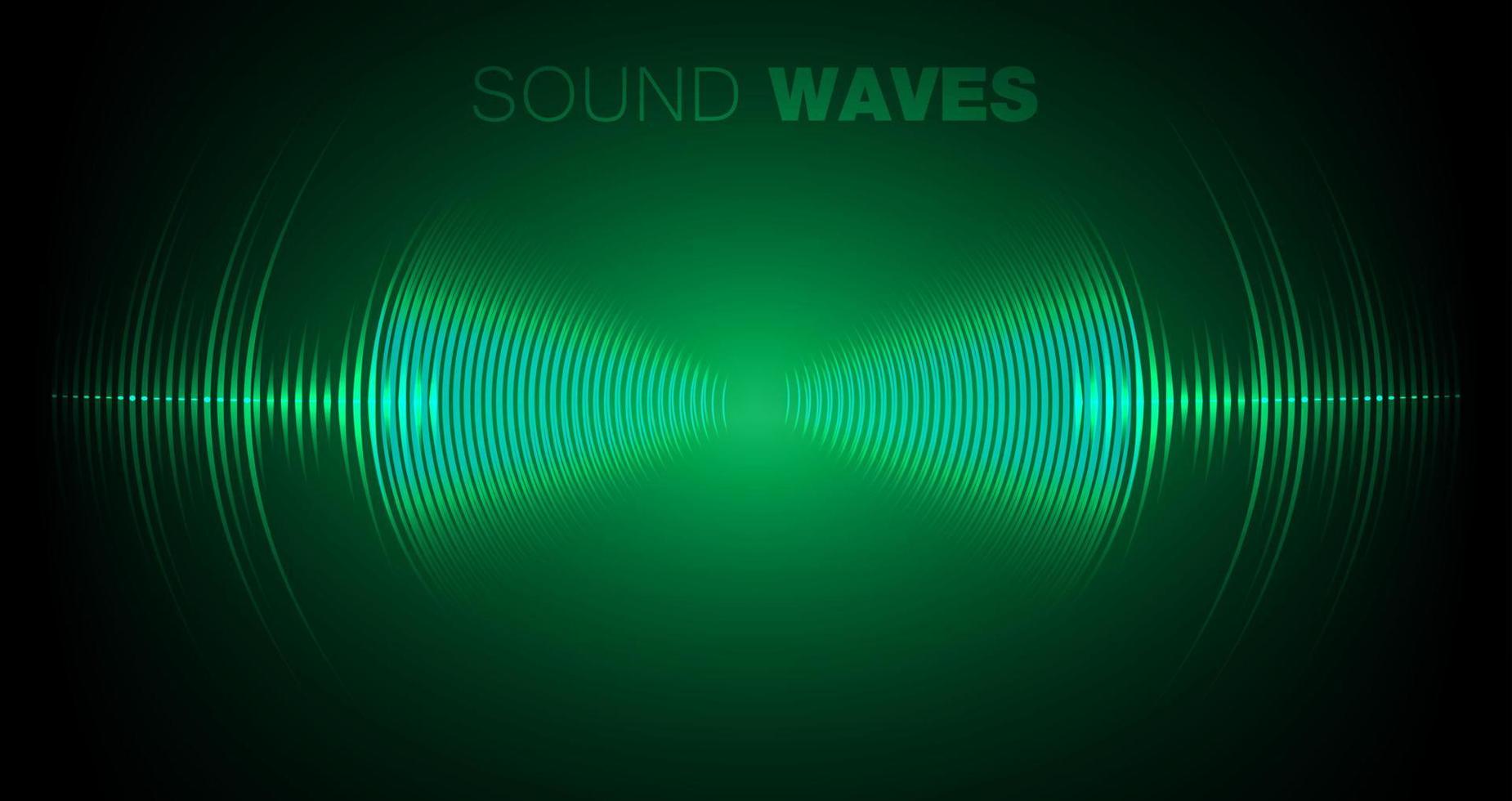 Sound waves oscillating dark light vector