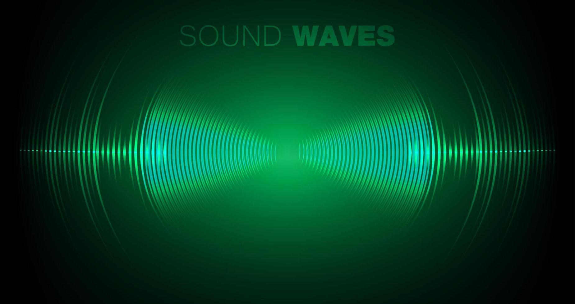 Sound waves oscillating dark light vector