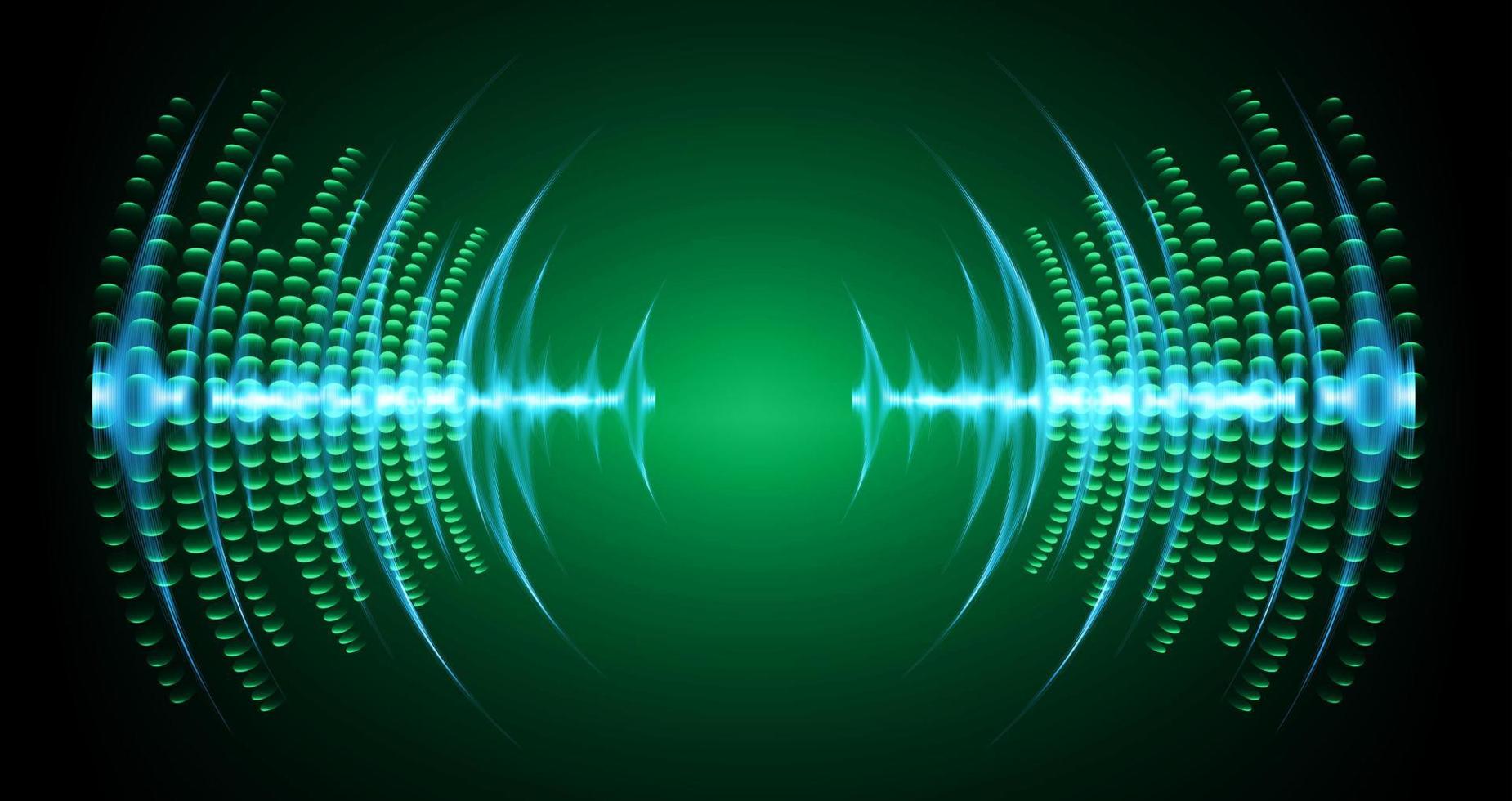 Sound waves oscillating dark light vector
