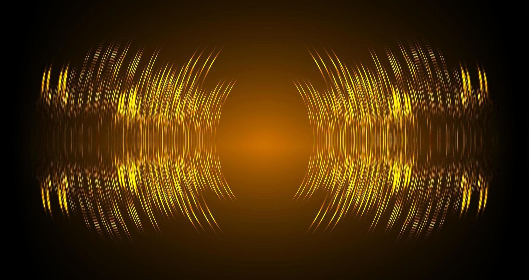 ondas de sonido oscilando luz oscura vector