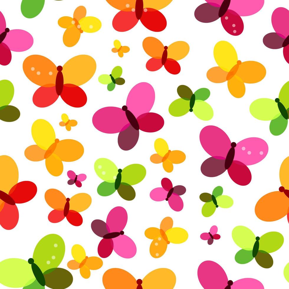 Butterfly Seamless Pattern Background Vector Illustration