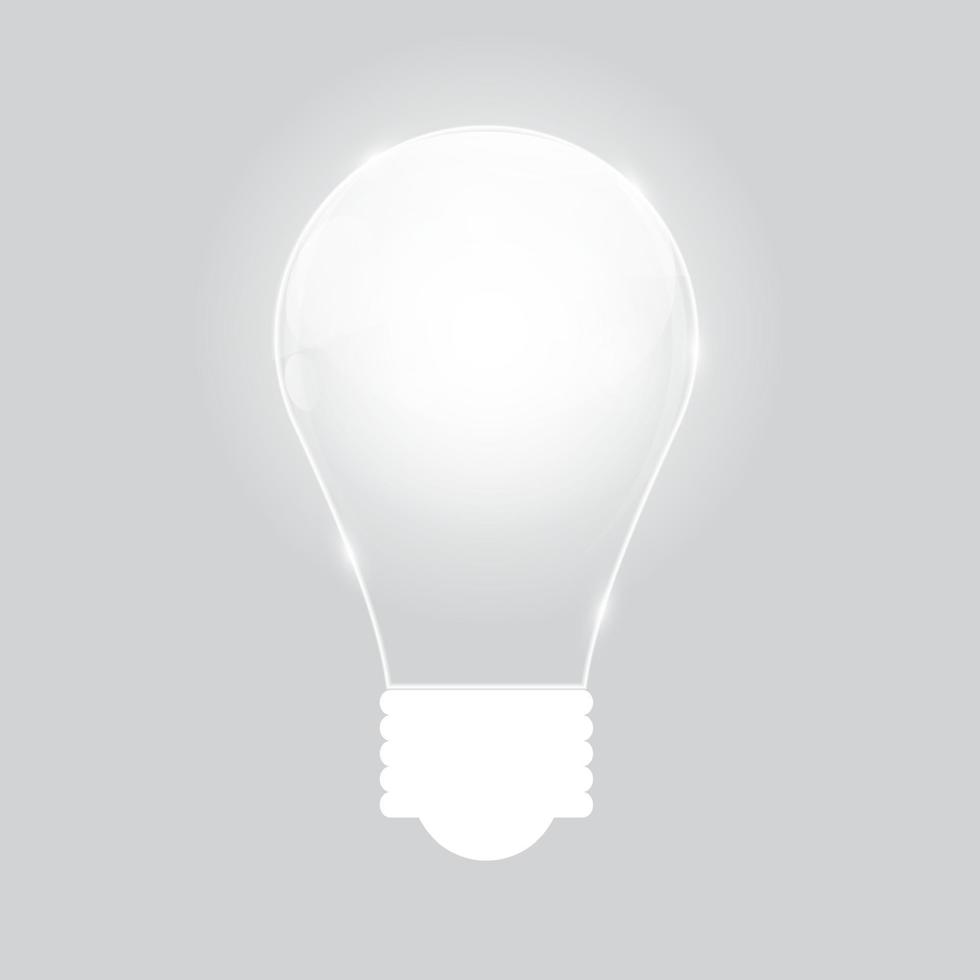 Glowing Bulb, Vector Illustration