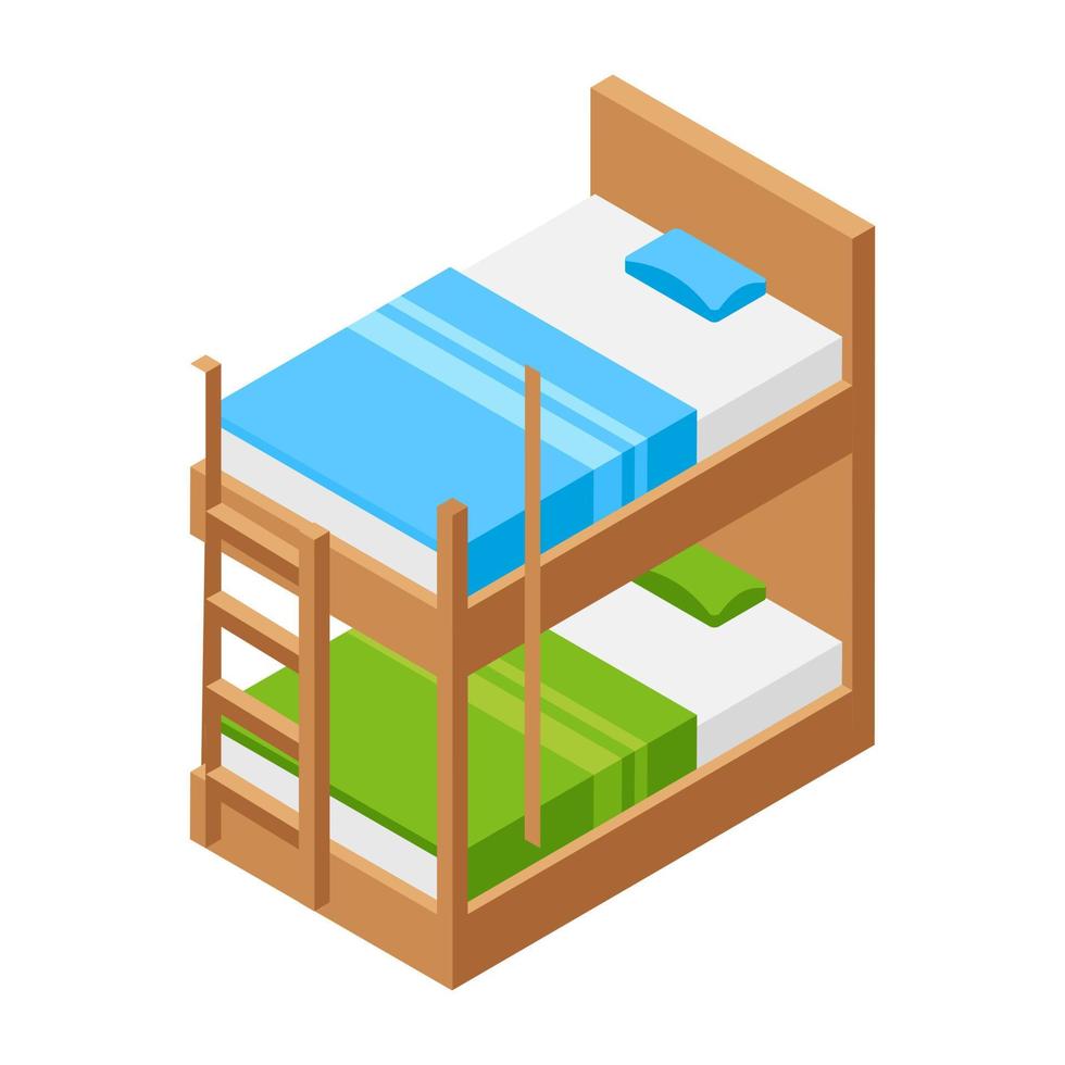 Double Deck Bed vector